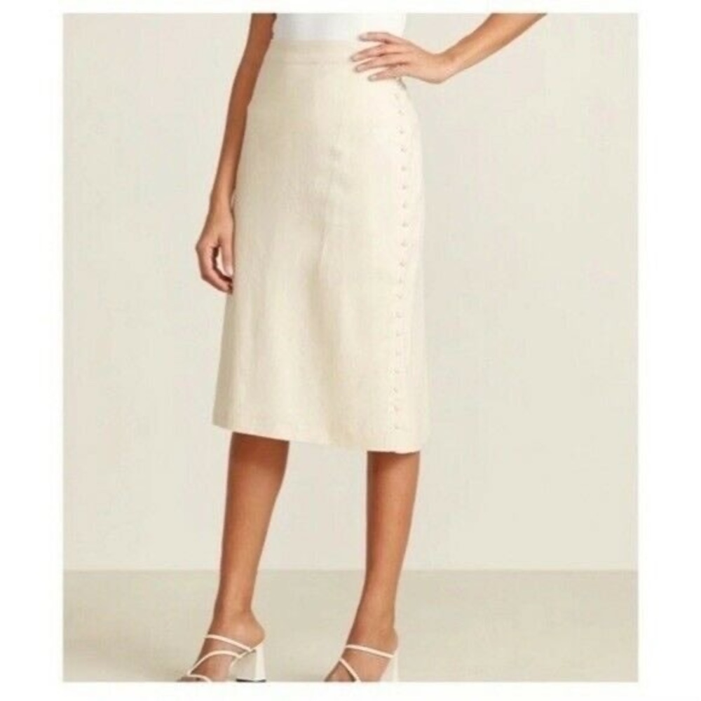 Madewell Linen Midi Skirt - size 2